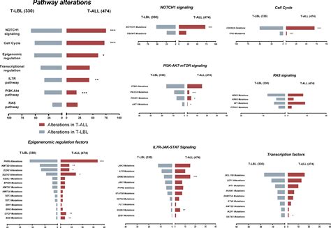 Oncogenetic landscape of T-cell lymphoblastic lymphomas compared to T-cell acute lymphoblastic ...