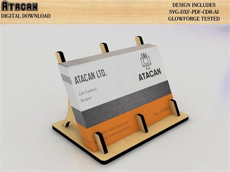 Business Card Holder Laser Cut Files · Creative Fabrica