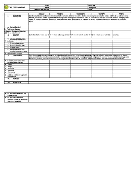 Steps How to Create Daily Lesson Log 的图像结果