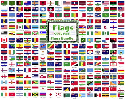 540 Flags SVG Bundle, Flag PNG, World Flags SVG, Country Svg, Country ...