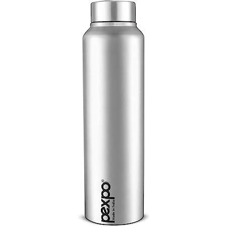 Pexpo Stainless Steel Fridge Water Bottle, 750 ml, Silver, Chromo ...