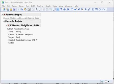 JMP Nearest Neighbor Analysis 的图像结果
