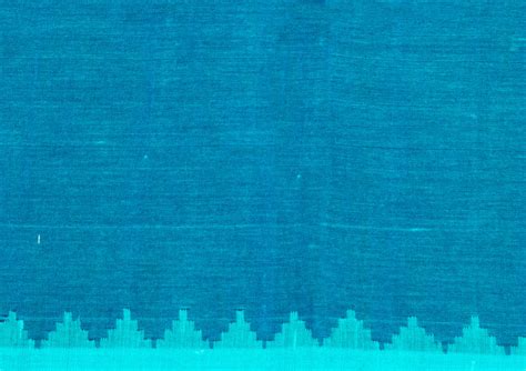 Half Wheel Jamdani Kuppadam Cotton and Handspun Handloom Saree - Blue