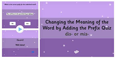 Changing the Meaning of Words Adding the Prefix SPaG PowerPoint