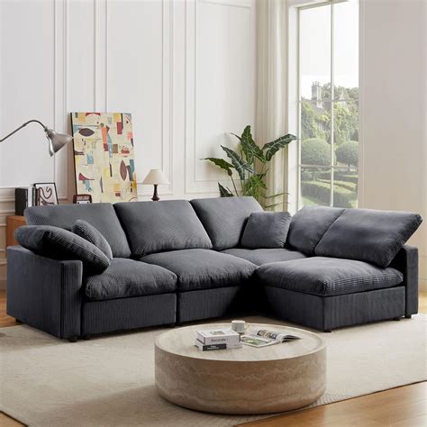 Amazon.com: 143“Oversized Couch Sectional Deep seat Big Comfy Couches ...