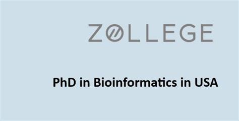 PhD in Bioinformatics in USA: Admission, Fees, Deadlines, Eligibility ...
