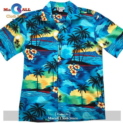 Diamond Head Dusk Blue Hawaiian Shirt | Hawaiian shirt, Blue hawaiian ...