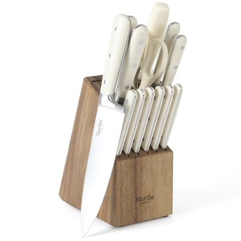 MARTHA STEWART Eastwalk 14-Piece High Carbon Stainless Steel Cutlery ...