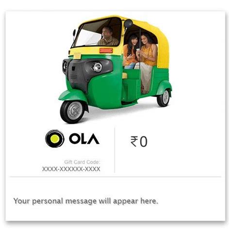 OLA Cabs E-Gift Card : Amazon.in: Gift Cards