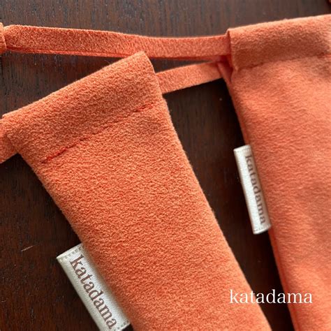 新色！【スエード調・音叉ケース＜巾着／レギュラー＞】ボルドー・オレンジ | katadama