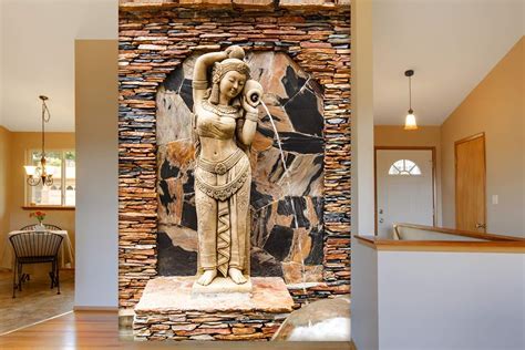 999STORE 3D red Stones Wall and Standing Lady Mural Wallpaper for Wall ...