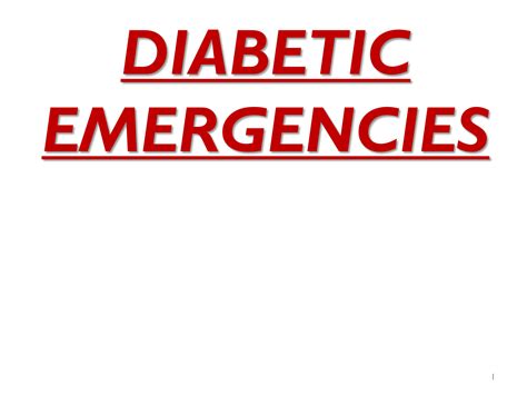 SOLUTION: Diabetes emergencies presentation with cases study - Studypool