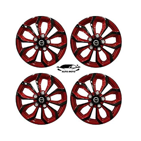 AUTOMOTO Sporty Type Black and Red Twin 13-Inch Press Fit Type with ...