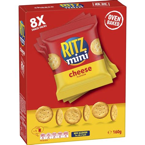 Ritz Mini Crackers Cheese Flavour Multipack 8 Pack | Woolworths