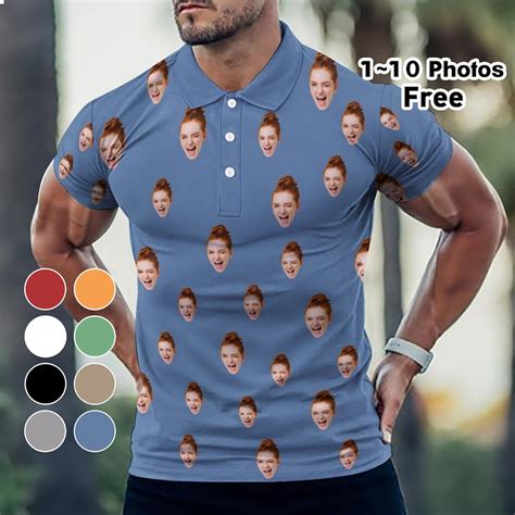 Custom Polo Shirt for Men Personalized Short Sleeve Golf Shirt With ...