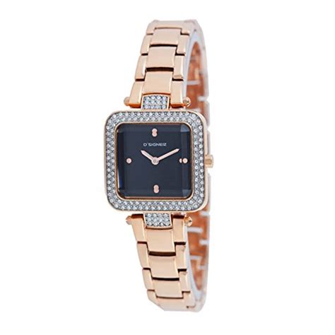 D'SIGNER ANALOGBLACK Square DIAL Women's WATCH-643RGM Black (Gold ...