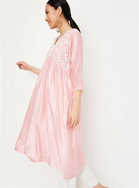 Buy Women Empire Waist Embroidered Kurta Online at just Rs. 899.0 ...