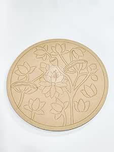 R&H PICHWAI-2 PRE-Marked Pinewood 4MM Base, for lippan Art, Crafts, DIY ...