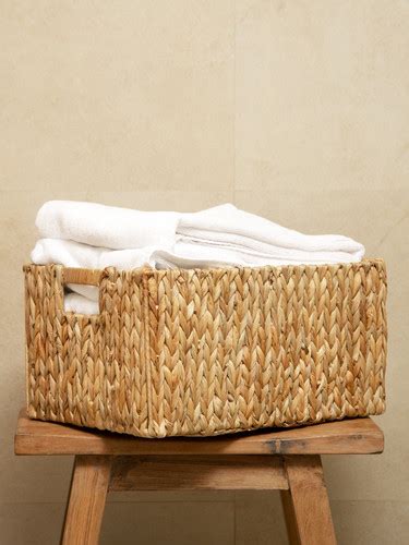 NaturallYours Brown Water Hycinth Medium Storage and Gift Basket ...