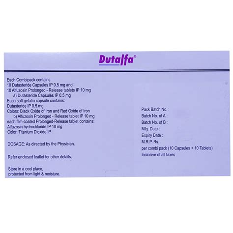Dutalfa Combipack 1's Price, Uses, Side Effects, Composition - Apollo ...