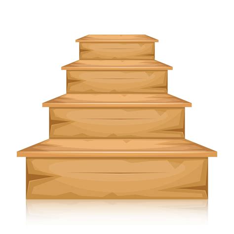 Wooden stairs vector design illustration isolated on white background ...