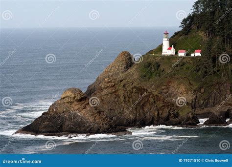 Heceta Head Oregon Coast Lighthouse Nautical Beacon USA Stock Photo ...