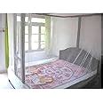 Shahji Creation Double Bed Ivory 7X7 feet Nylon Mosquito Net : Amazon ...