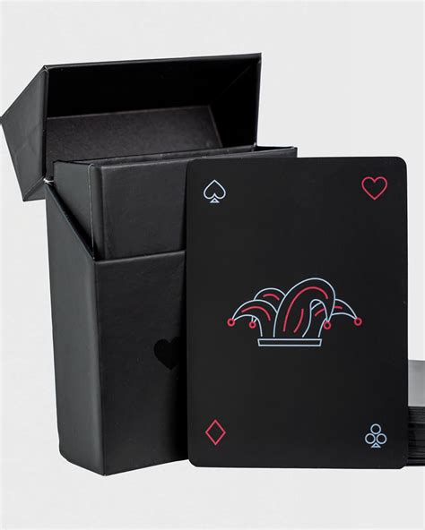 Amazon.com: Plastic Playing Cards, Waterproof, Minimal, Matte Black ...