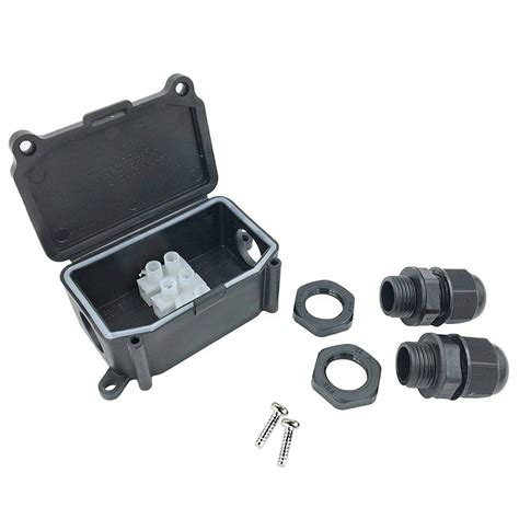 WHIZZO 2X(IP66 Waterproof Outdoor 2 Cable PG9 Black Connector Gland ...