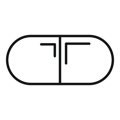 Black and white capsule pill icon 46039175 Vector Art at Vecteezy