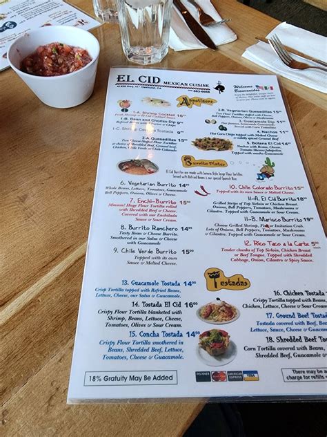 Menu at El Cid restaurant, Oakhurst, CA-41