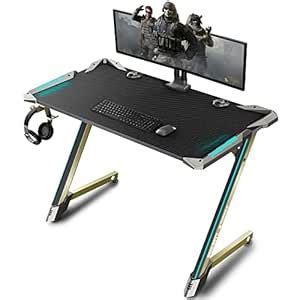 EUREKA ERGONOMIC & Call of Duty UAV Gaming Desk, 45 Inch Z Shaped Home ...