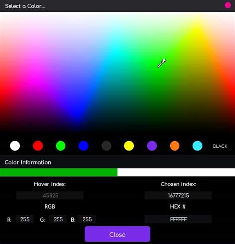 Use Color Dialog 的图像结果