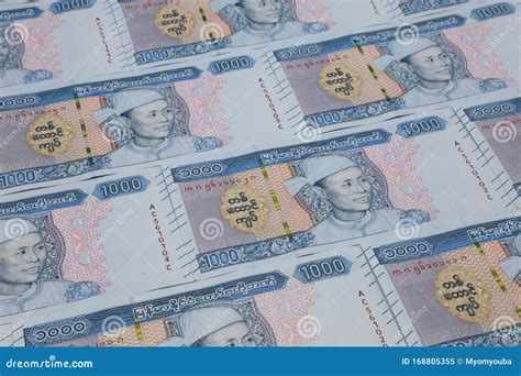 Myanmar Kyats Banknote, Money, Kyat Currency in Myanmar. Editorial Image - Image of macro, loan ...