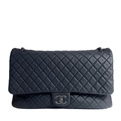 Chanel Navy XXL Classic Travel Flap Bag For Sale at 1stDibs | chanel travel bag, chanel xxl ...