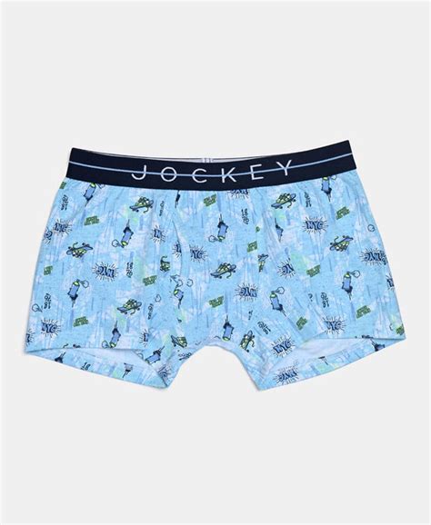 Buy Super Combed Cotton Elastane Stretch Printed Trunk with Front Open ...