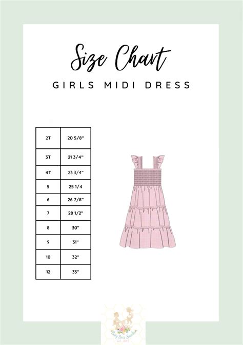 Image result for Girls Dress Size Chart