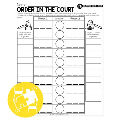 Image result for Ordering 3-Digit Numbers Worksheet