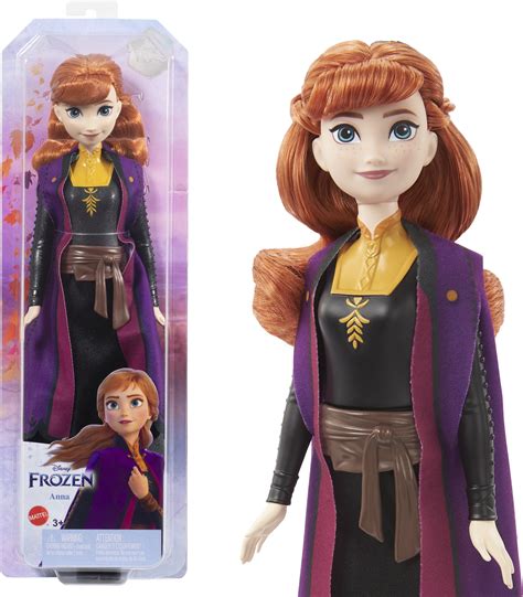 Disney Frozen 2 Fashion Doll, Anna with Signature Outfit and Accessories, Posable and Brushable ...