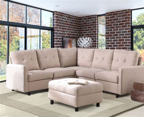 Buy 7-Piece Modular Sectional Sofa Modern Living Room Furniture Set ...