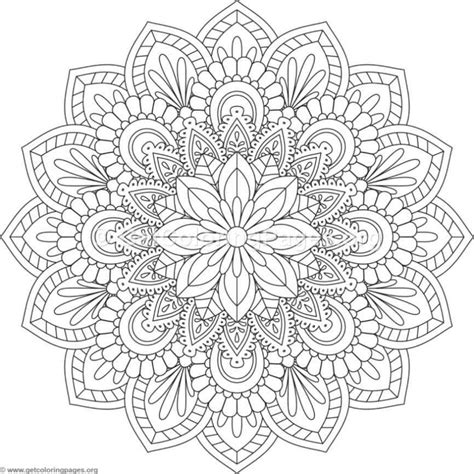 Top Mandala Blumen Mandala Coloring Flower Pages Printable Geometry ...