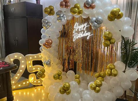 Birthday Ring Decoration in White Theme