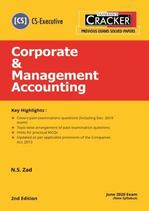 Corporate & Management Accounting CS exe (New) Taxmann Cracker | CA CS ...