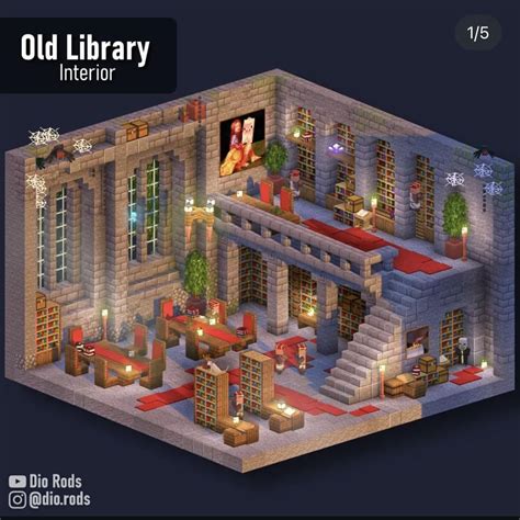 Image result for Minecraft Library House Design