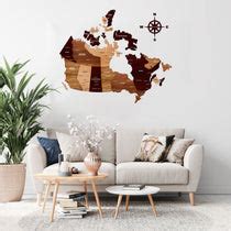 Wooden Texture Canada Map | The Map Stores • The Map Store