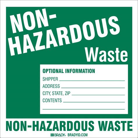 Printable Hazardous Waste Labels