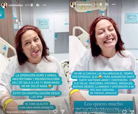 Natalia Salas reveló que seguirá hospitalizada tras operación por cáncer de mama