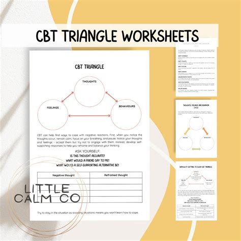 CBT Triangle Worksheets, Challenge Unhelpful Thinking, Cognitive ...