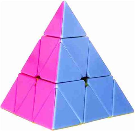 Pancikaa Stickerless Pyramid 3X3 Speed Triangle Pyraminx Cube Puzzle ...