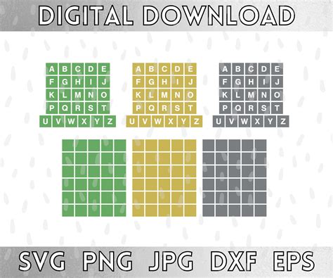 Wordle SVG, Make Your Own Wordle Grid, Create Any Message, Perfect ...